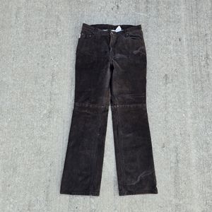 Vintage Skotts Suede Brown Leather Pants Fits 10/… - image 1